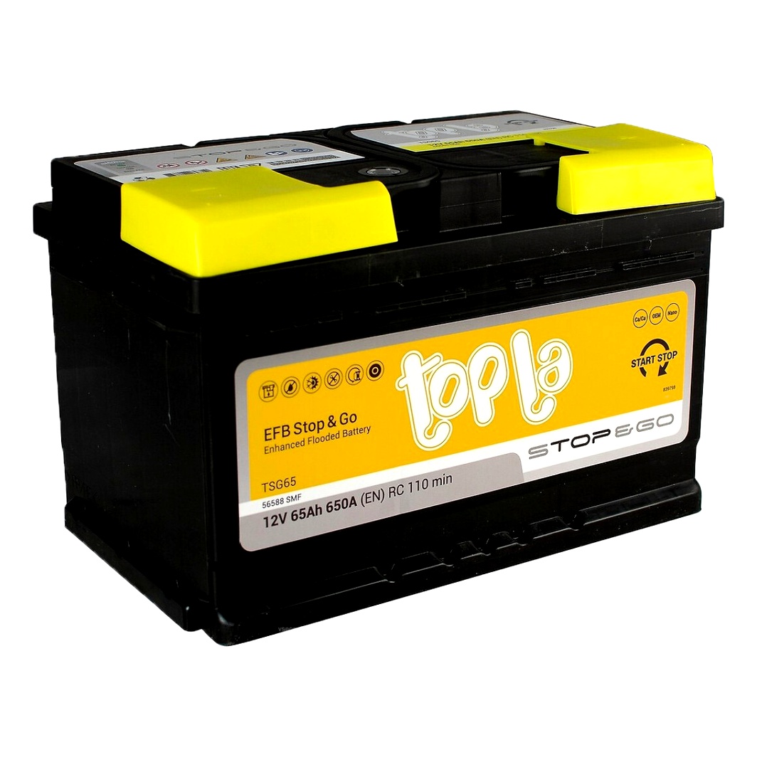 Акумулятор TOPLA EFB 12V 65Ah 650A R+ 112065 - zapix