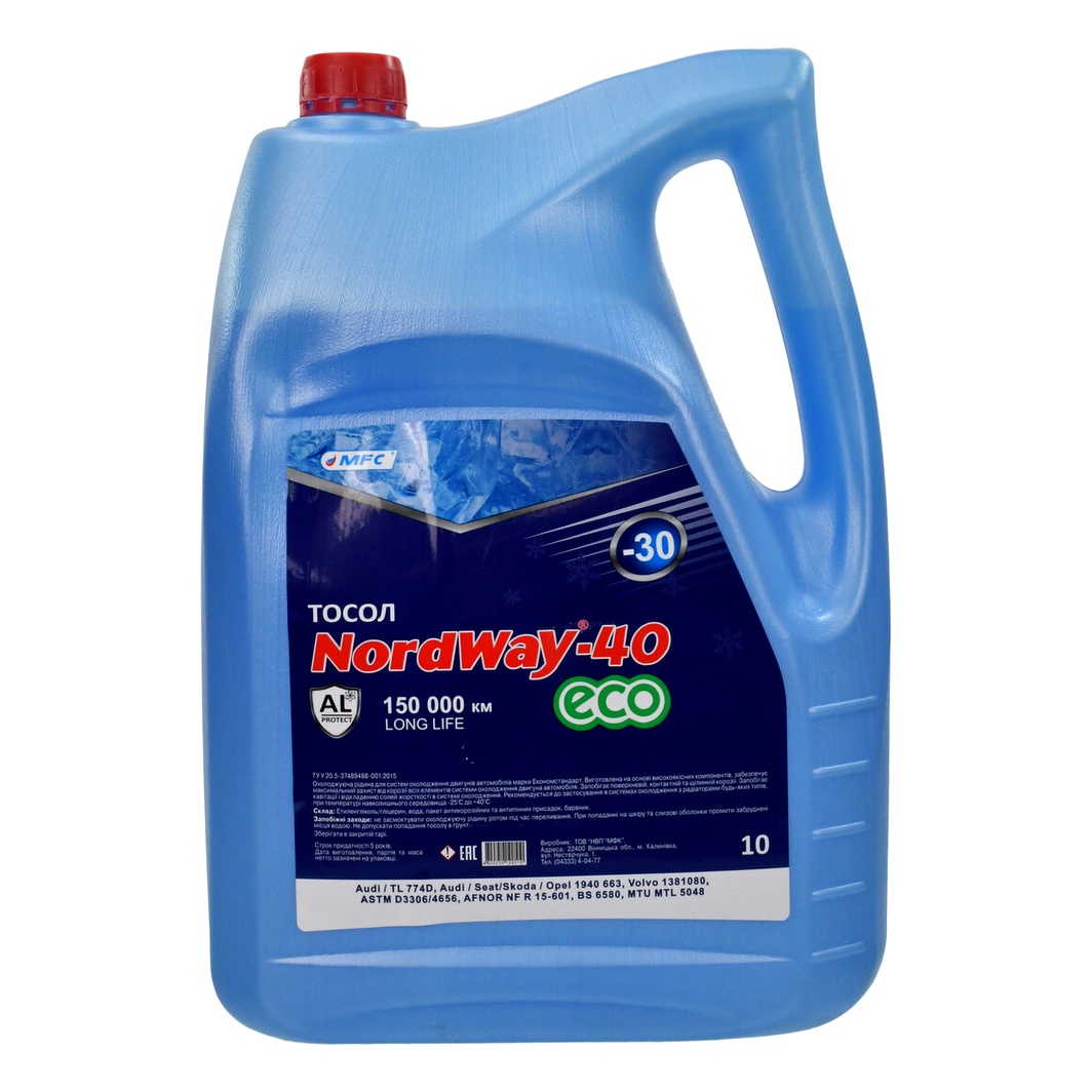 Тосол МФК NordWay -40 Eco синій -30 °C 10 л (43596) - zapix