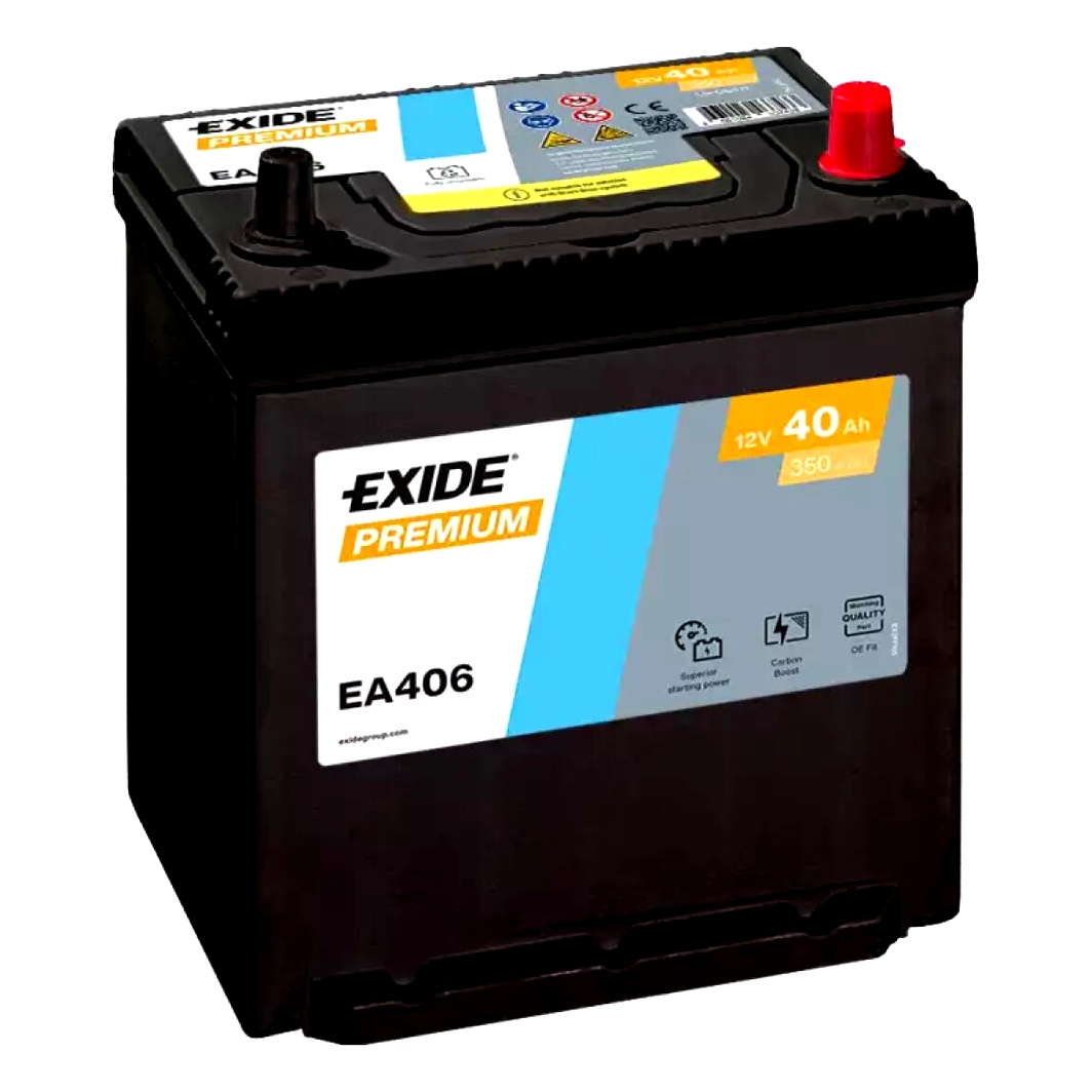Акумулятор EXIDE Premium 12V 40Ah 350A R+ EA406 - zapix