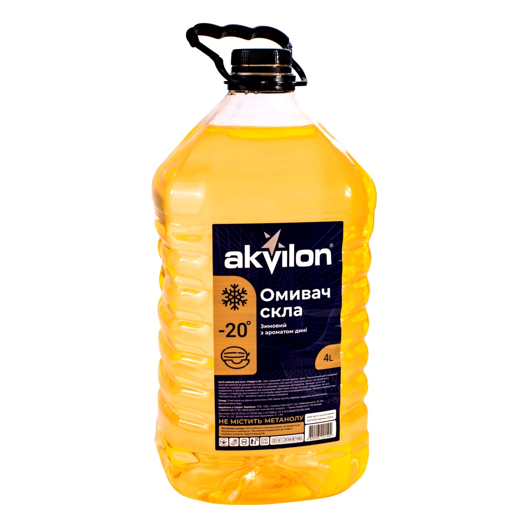 Омивач скла готовий зимовий -20°С AKVILON диня 4 л AKVILONMELON20C4LPS - zapix