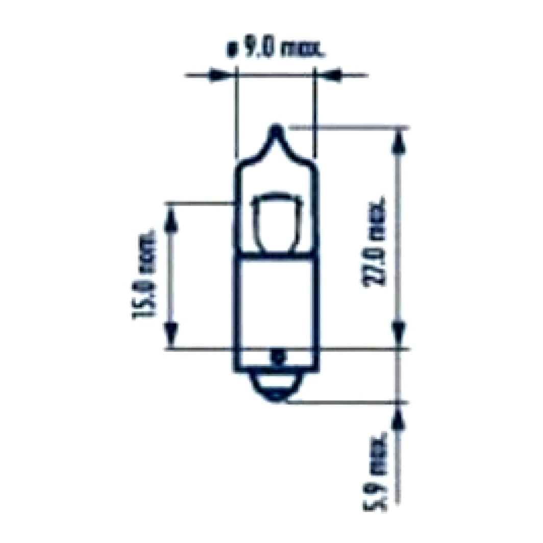 Автолампа розжарювання NARVA H5W BA9s 5W 12V прозора 17830 - zapix