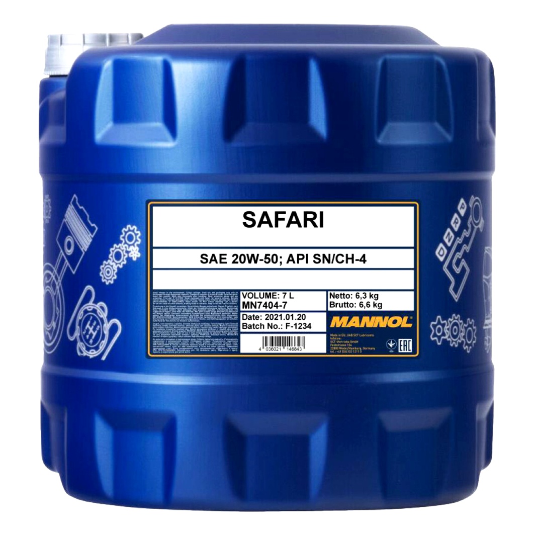 Моторна олива MANNOL Safari 20W-50 7 л (MN74047) - zapix