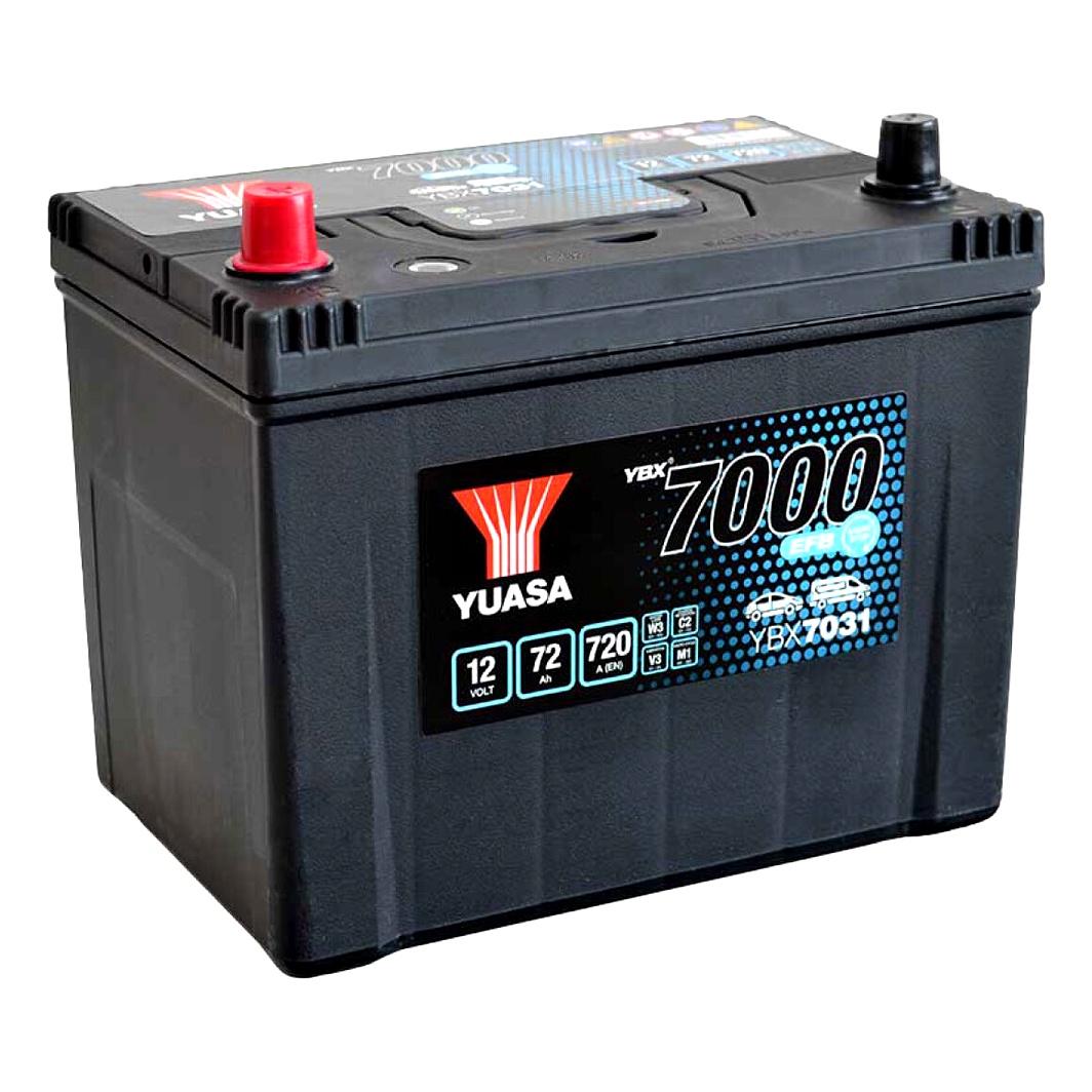 Акумулятор YUASA YBX 7000 EFB 12V 72Ah 720A L+ YBX7031 - zapix