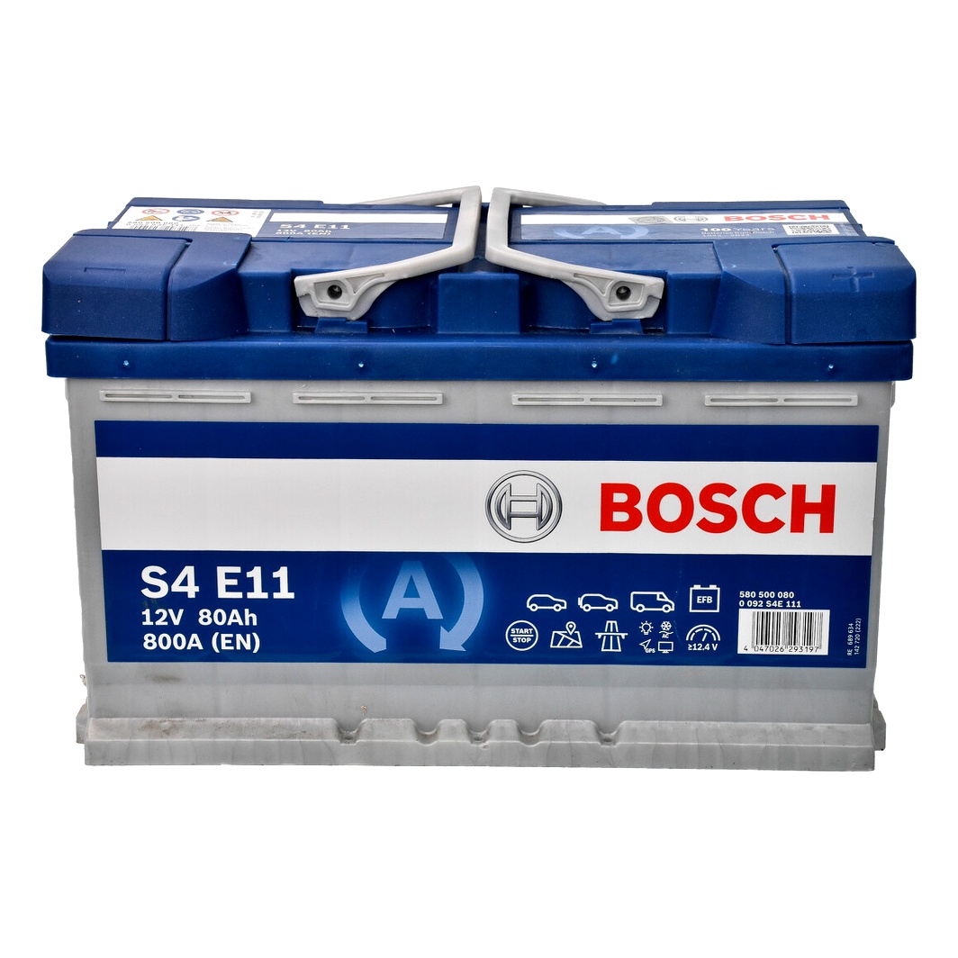 Акумулятор BOSCH S4 EFB 12V 80Ah 800A R+ 0092S4E111 - zapix