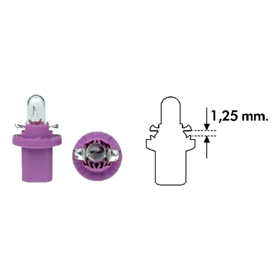 Автолампа розжарювання MAGNETI MARELLI B2.4W BX8.5d 0.4W 12V прозора 002052900000 - zapix
