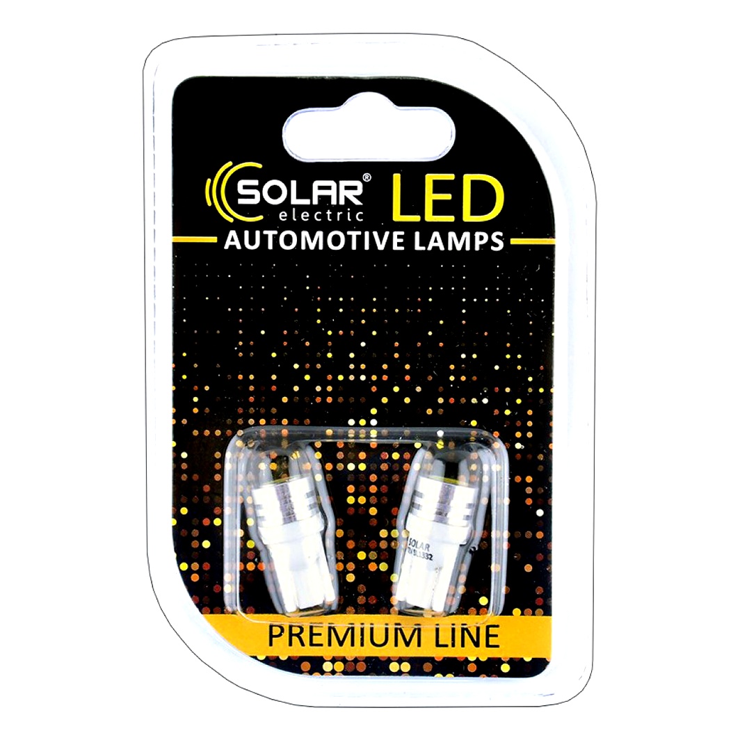 Автолампа LED (світлодіодна) SOLAR T10 W2.1x9.5d 1W 12V SL1332 - zapix