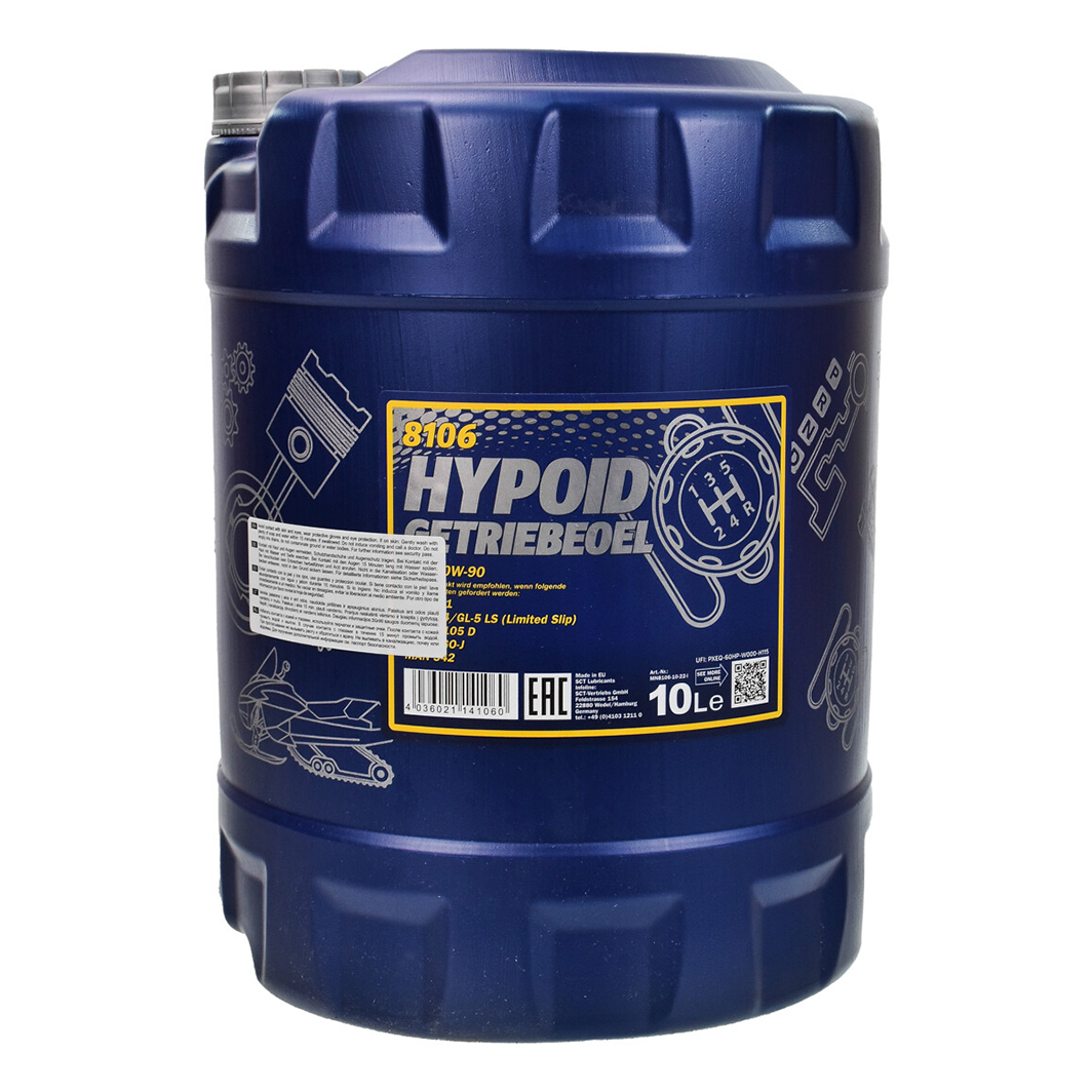 Трансмісійна олива MANNOL Hypoid Getriebeoel GL-5 LS 80W-90 10 л