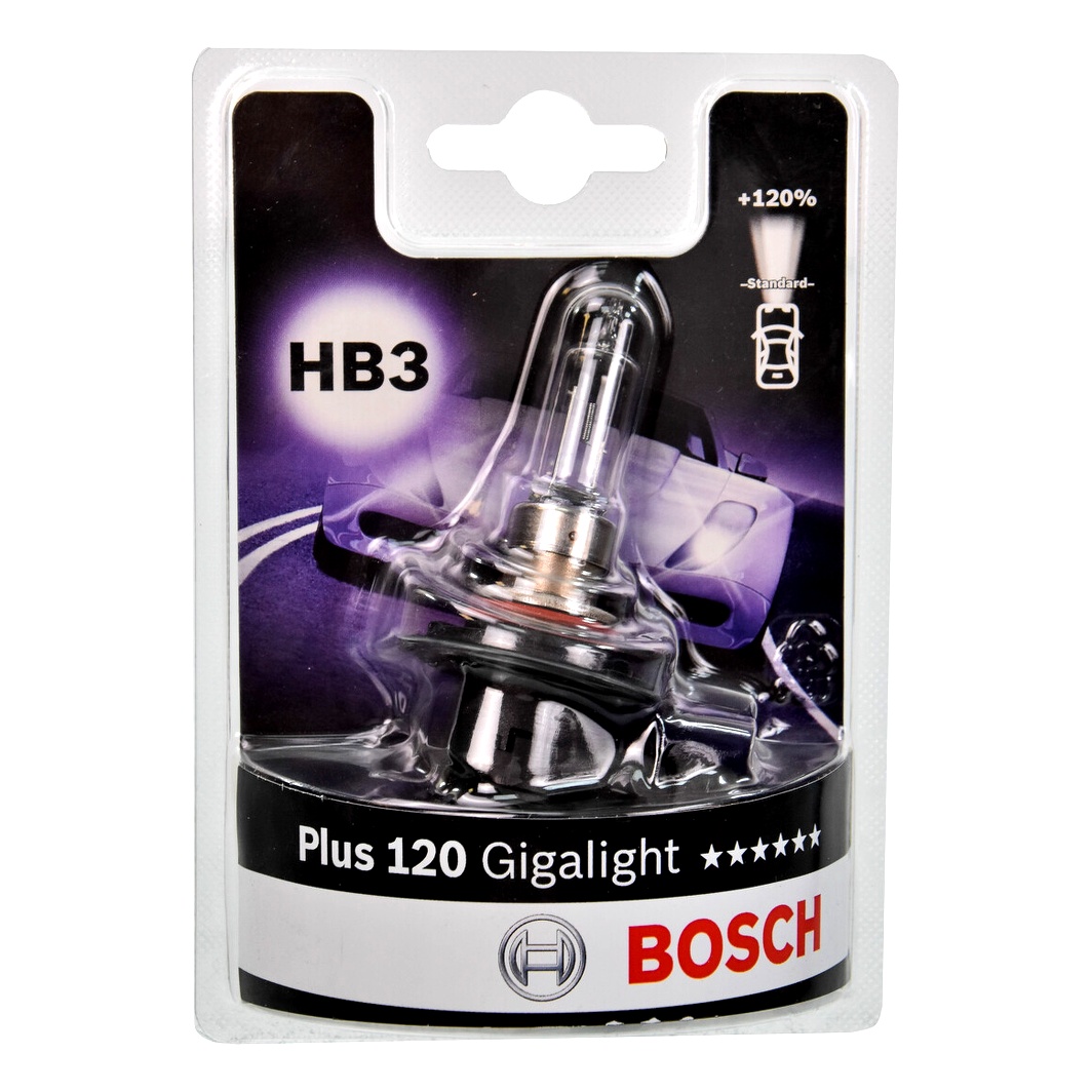 Автолампа галогенова BOSCH Gigalight Plus 120 HB3 P20d 60W 12V 1987301131 - zapix