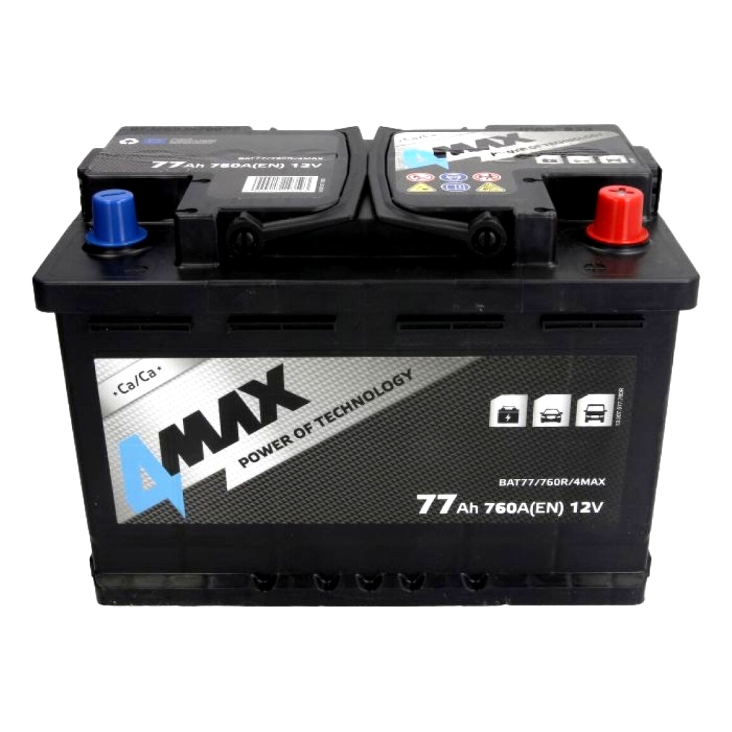 Акумулятор 4MAX 12V 77Ah 760A R+ BAT77760R4MAX - zapix