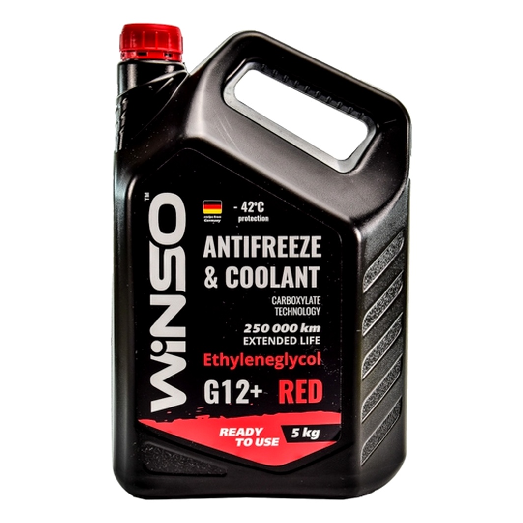 Готовий антифриз WINSO червоний G12+ -42 °C 5 л (880910) - zapix