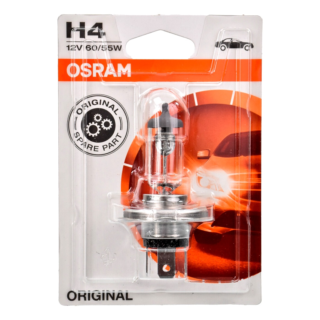 Автолампа галогенова OSRAM Original Line H4 P43t 55W 12V прозора 6419301B - zapix
