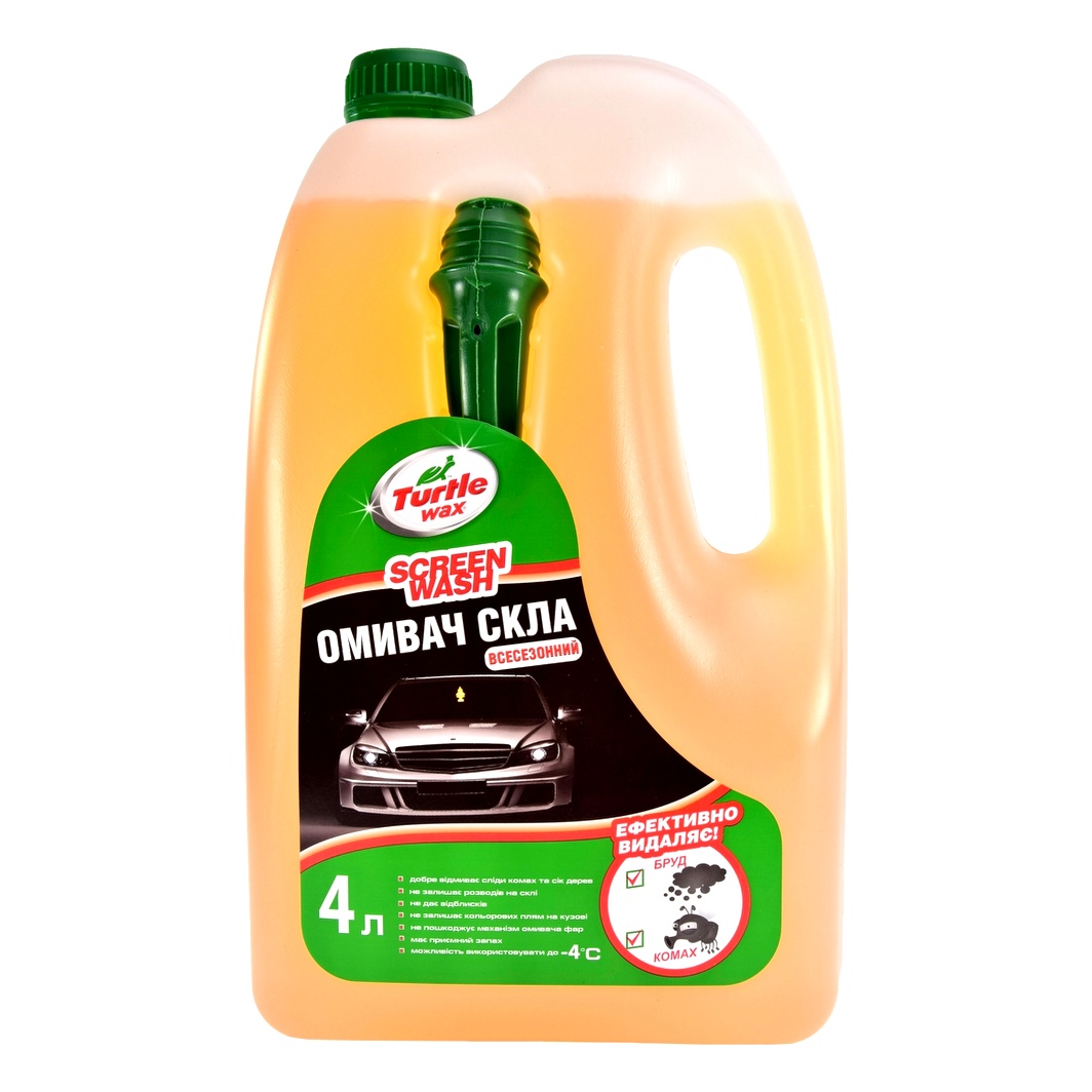 Омивач скла готовий всесезонний -4°С TURTLE WAX цитрусовий 4 л S4045 - zapix