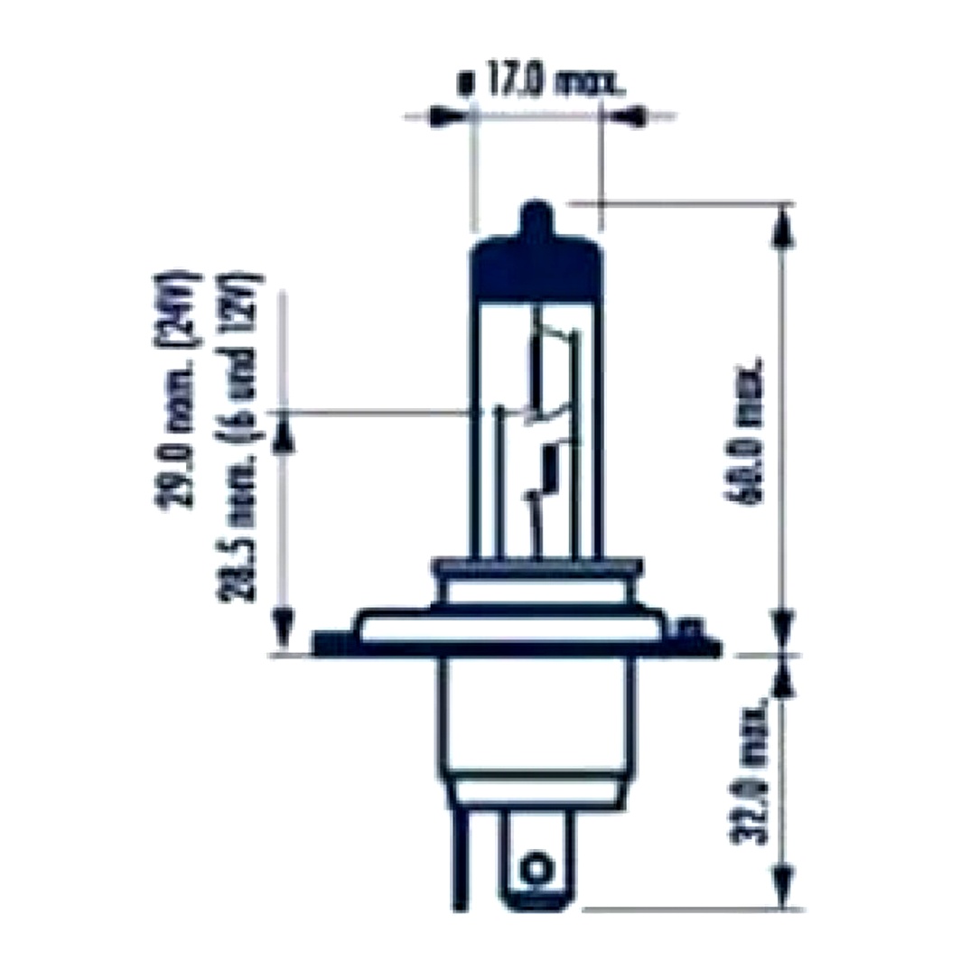 Автолампа галогенова NARVA Range Power 110 H4 P43t-38 55W 12V прозора 48061 - zapix