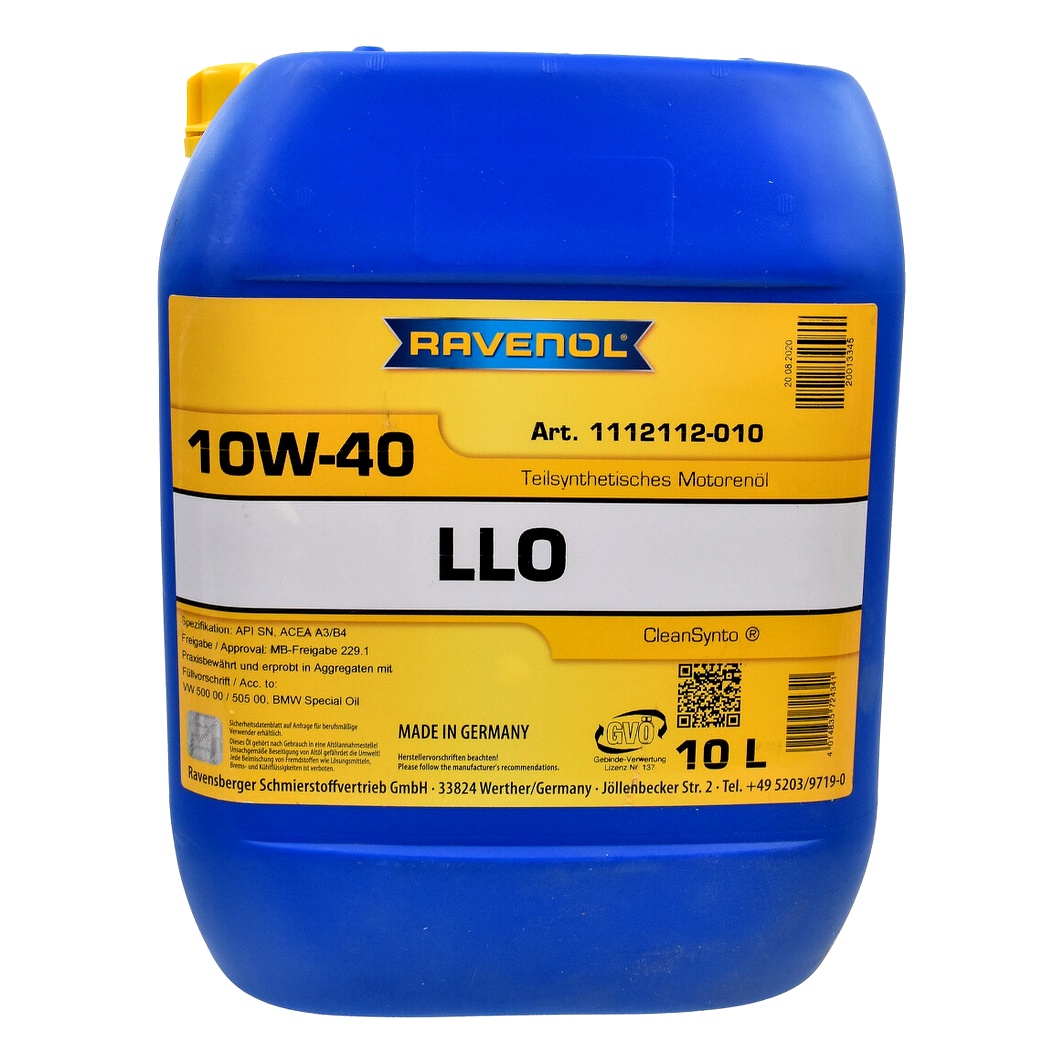 Моторное масло RAVENOL LLO 10W-40 10 л (1112112010) - zapix