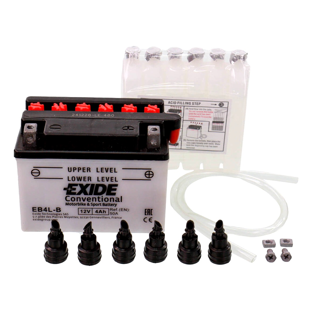 Акумулятор EXIDE Conventional 12V 4Ah 50A R+ EB4LB - zapix