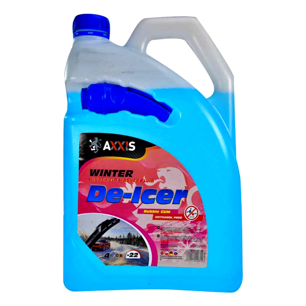 Омивач скла готовий зимовий -22°С AXXIS De-icer bubble gum 4 л AX2100 - zapix