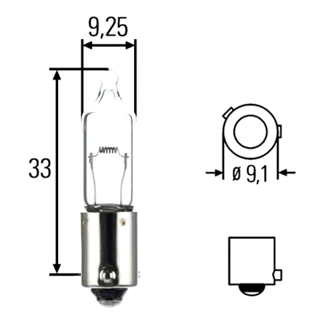 Автолампа розжарювання HELLA Heavy Duty H21W BAY9s 21W 24V прозора 8GH008417012 - zapix