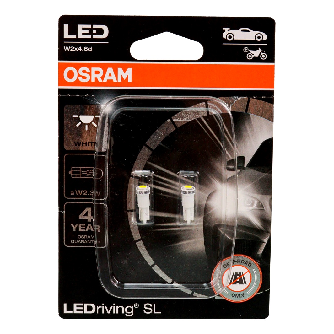 Автолампа LED (світлодіодна) OSRAM LEDriving SL W2.3W W2x4.6d 0.25W 12V 2723DWP02B - zapix