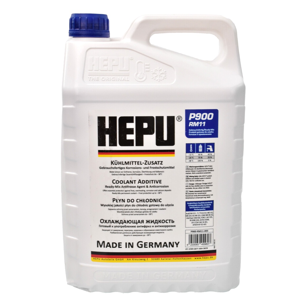 Готовий антифриз HEPU P900-RM11 синій G11 -38 °C 5 л (P900RM11005) - zapix