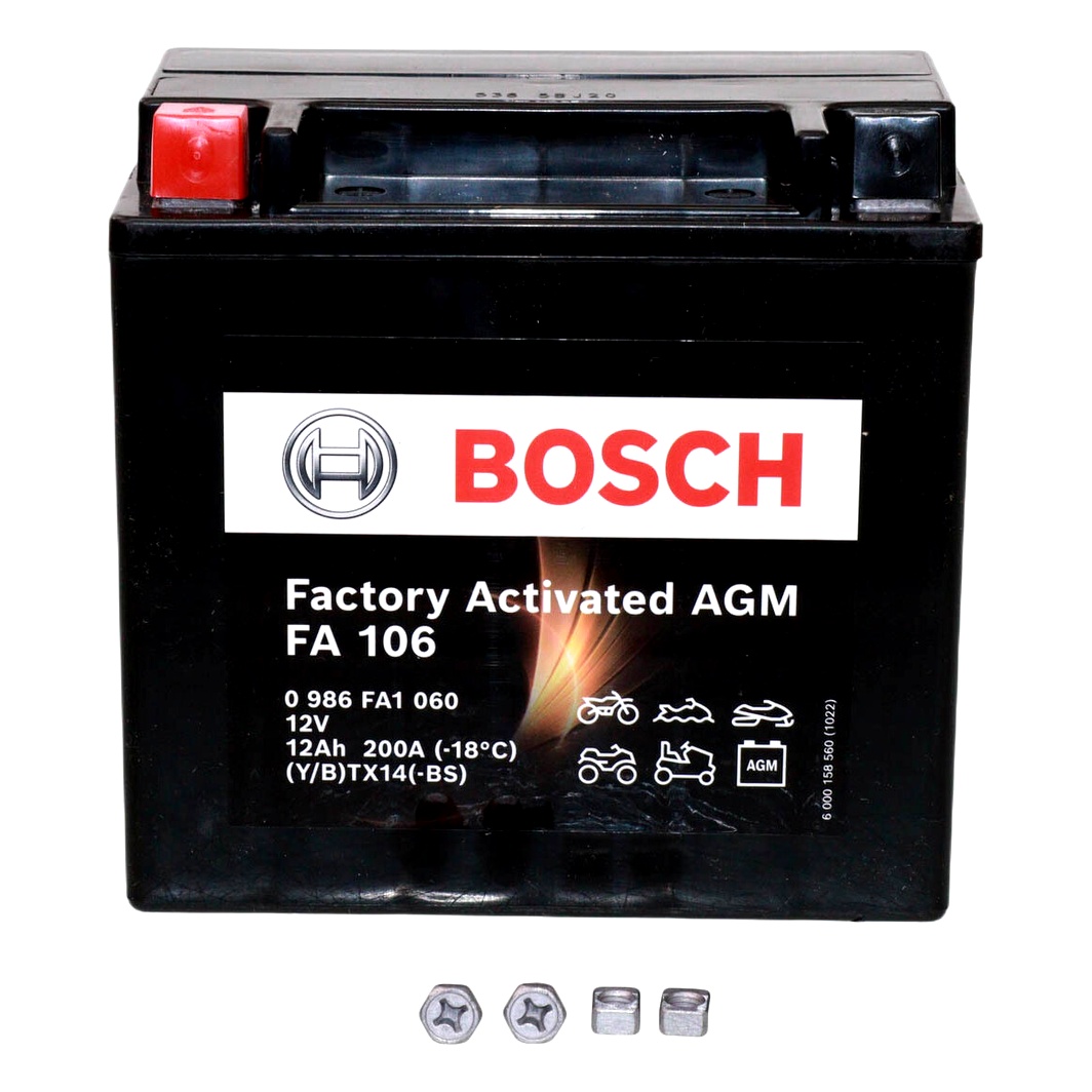 Акумулятор BOSCH Factory Activated AGM 12V 12Ah 200A L+ 0986FA1060 - zapix