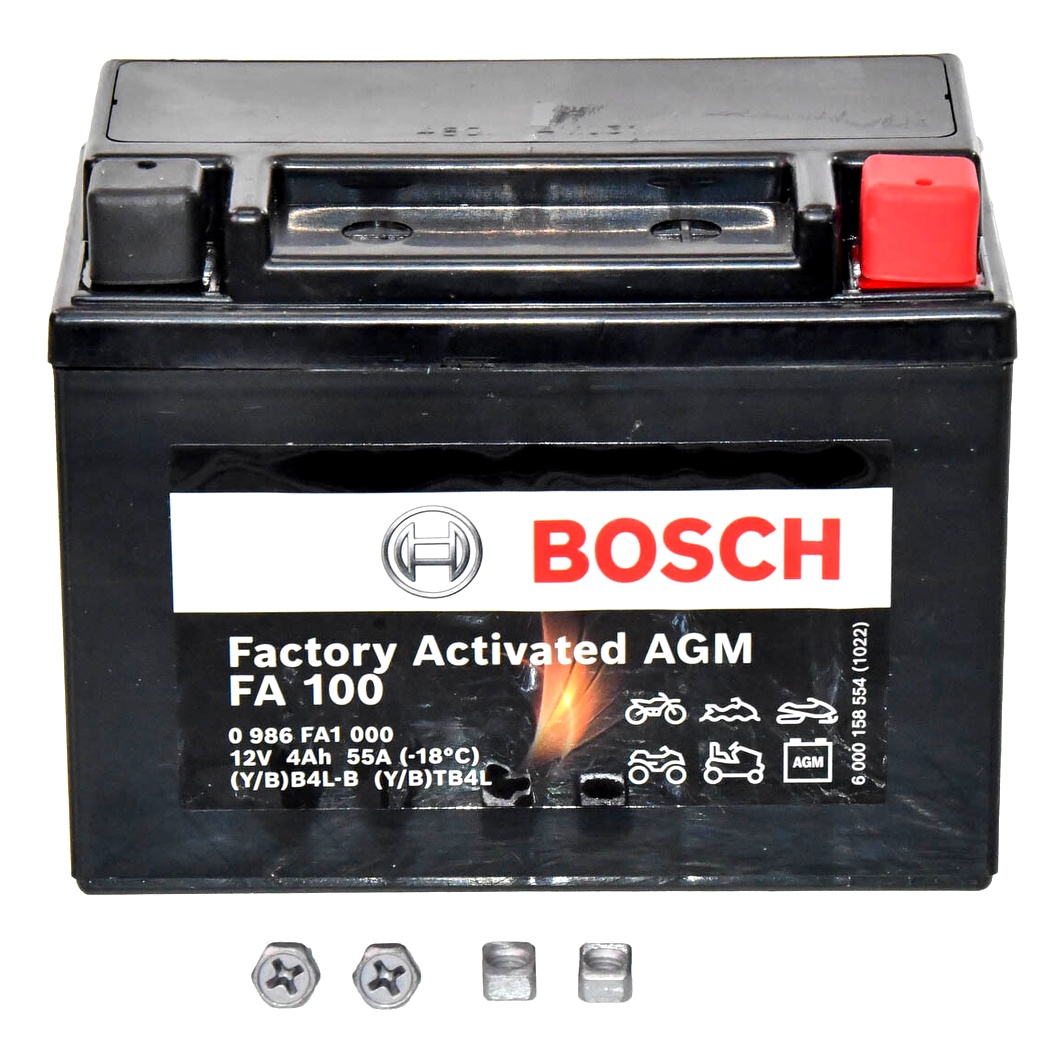 Акумулятор BOSCH Factory Activated AGM 12V 4Ah 55A R+ 0986FA1000 - zapix