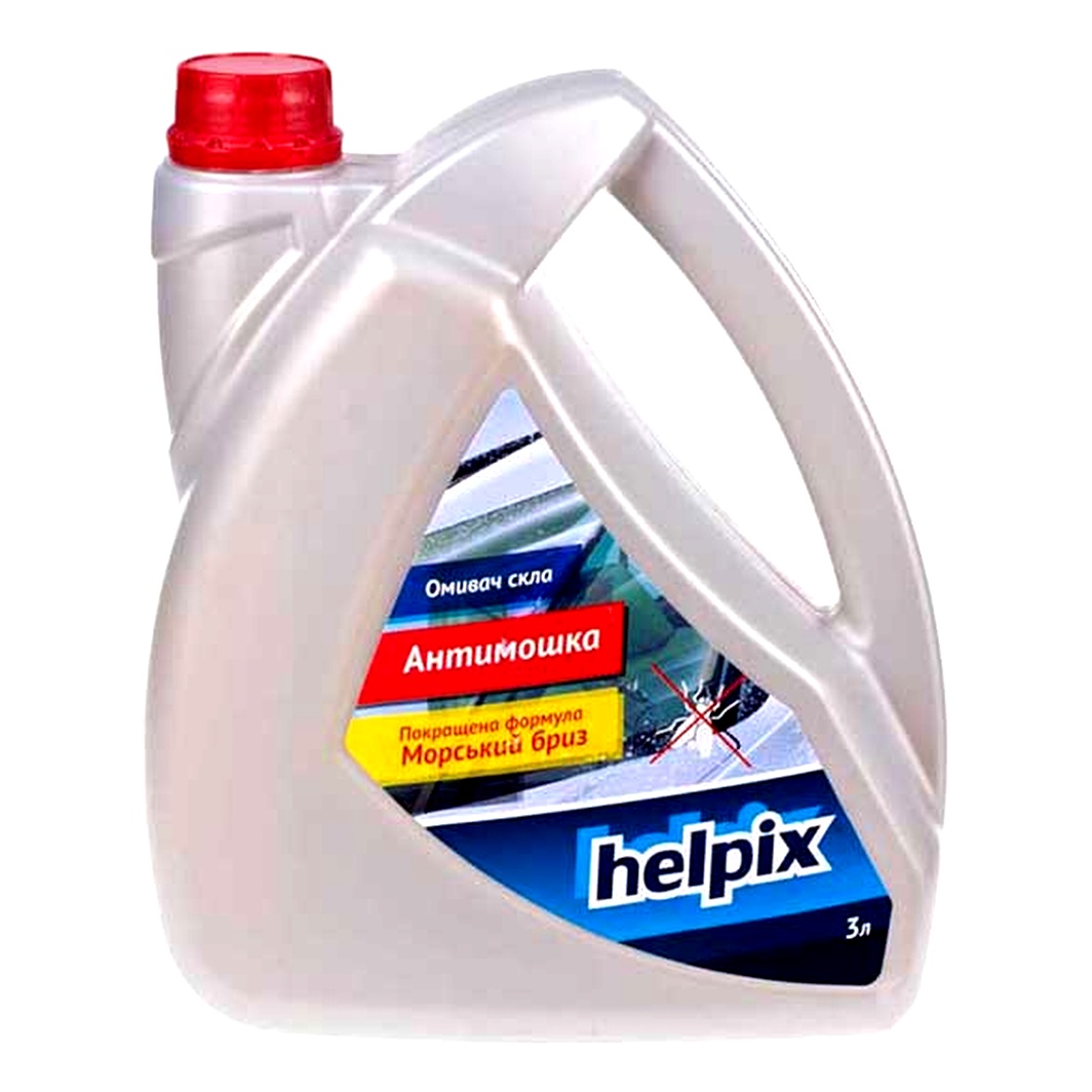 Омыватель стекла готовый летний HELPIX Антимошка морской бриз 3 л 4823075801305 - zapix