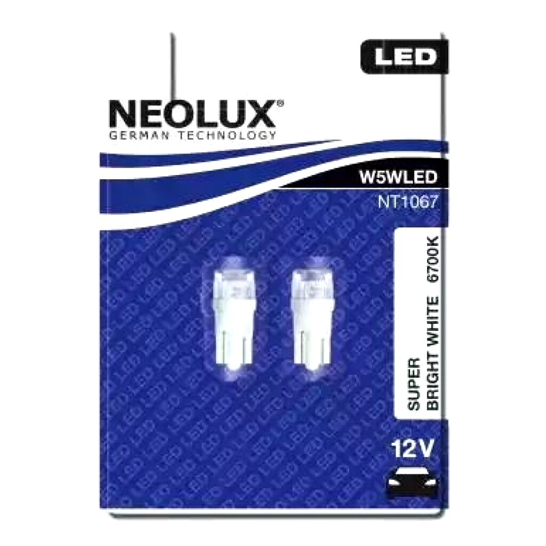 Автолампа LED (светодиодная) NEOLUX® W5W W2.1x9.5d 0.5W 12V NT106702B - zapix