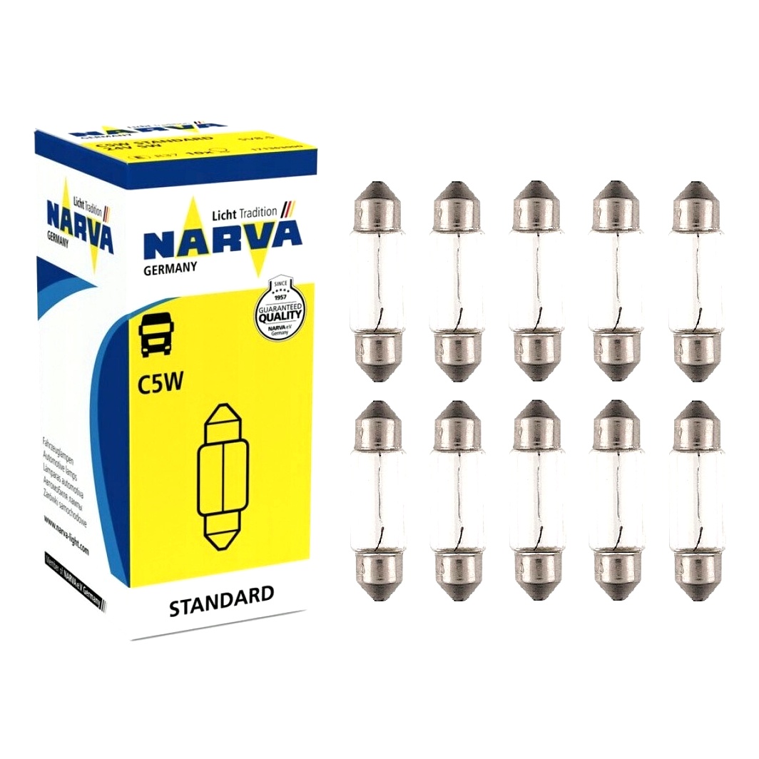 Автолампа розжарювання NARVA Standard C5W SV8.5 5W 24V прозора 1713610 - zapix