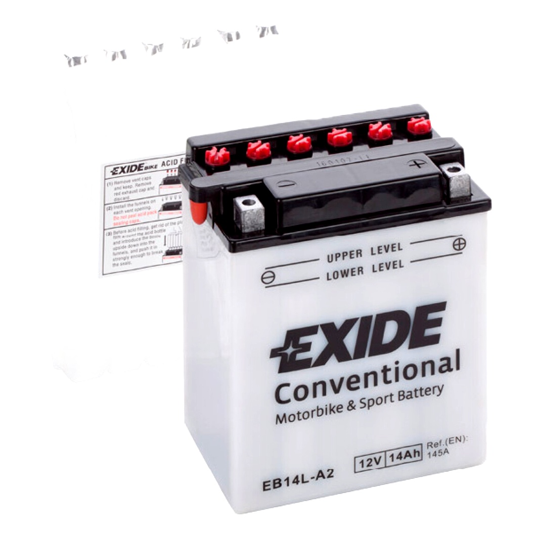 Акумулятор EXIDE Conventional 12V 14Ah 145A R+ EB14LA2 - zapix