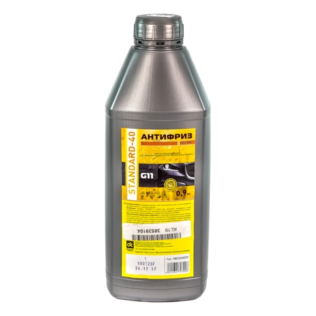 Готовий антифриз ДОРОЖНЯ КАРТА Standart Long Life жовтий G11 -30 °C 1 л (48021034707) - zapix