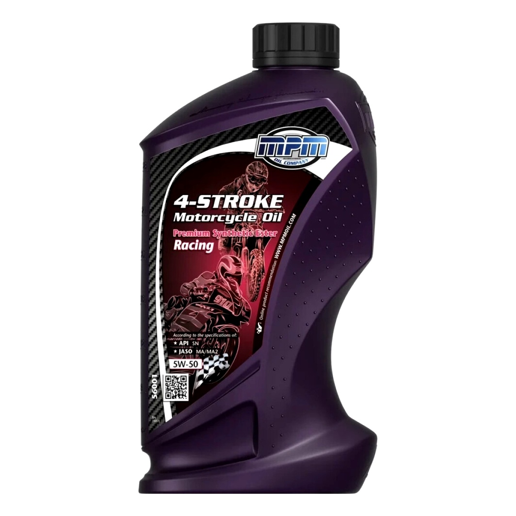 Моторное масло MPM Premium Synthetic Ester Racing 4T 5W-50 синтетическое 1 л 56001 - zapix