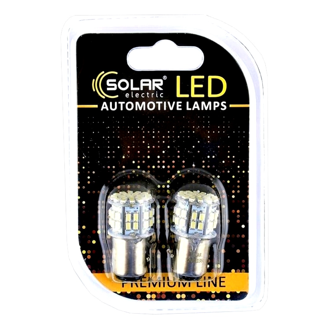 Автолампа LED (світлодіодна) SOLAR Premium Line S25 BAY15d 5W 12V біла SL1386 - zapix