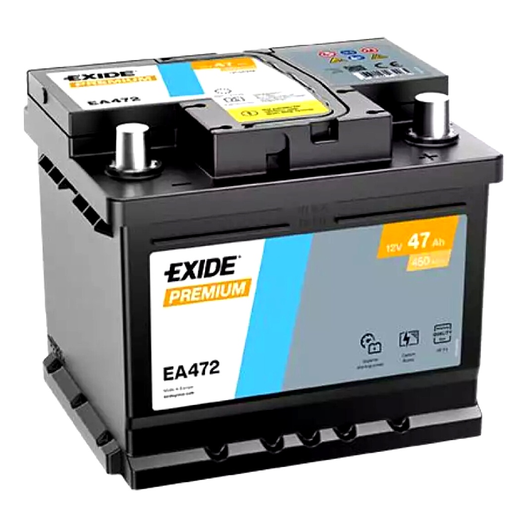 Акумулятор EXIDE Premium 12V 47Ah 450A R+ EA472 - zapix