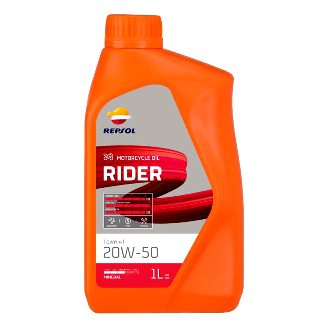 Моторное масло REPSOL Rider 4T 20W-50 минеральное 1 л RPP2130THC - zapix