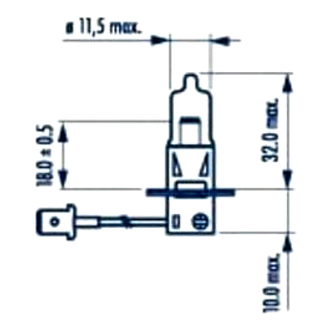 Автолампа галогенова NARVA H3 PK22s 70W 24V прозора 48700 - zapix