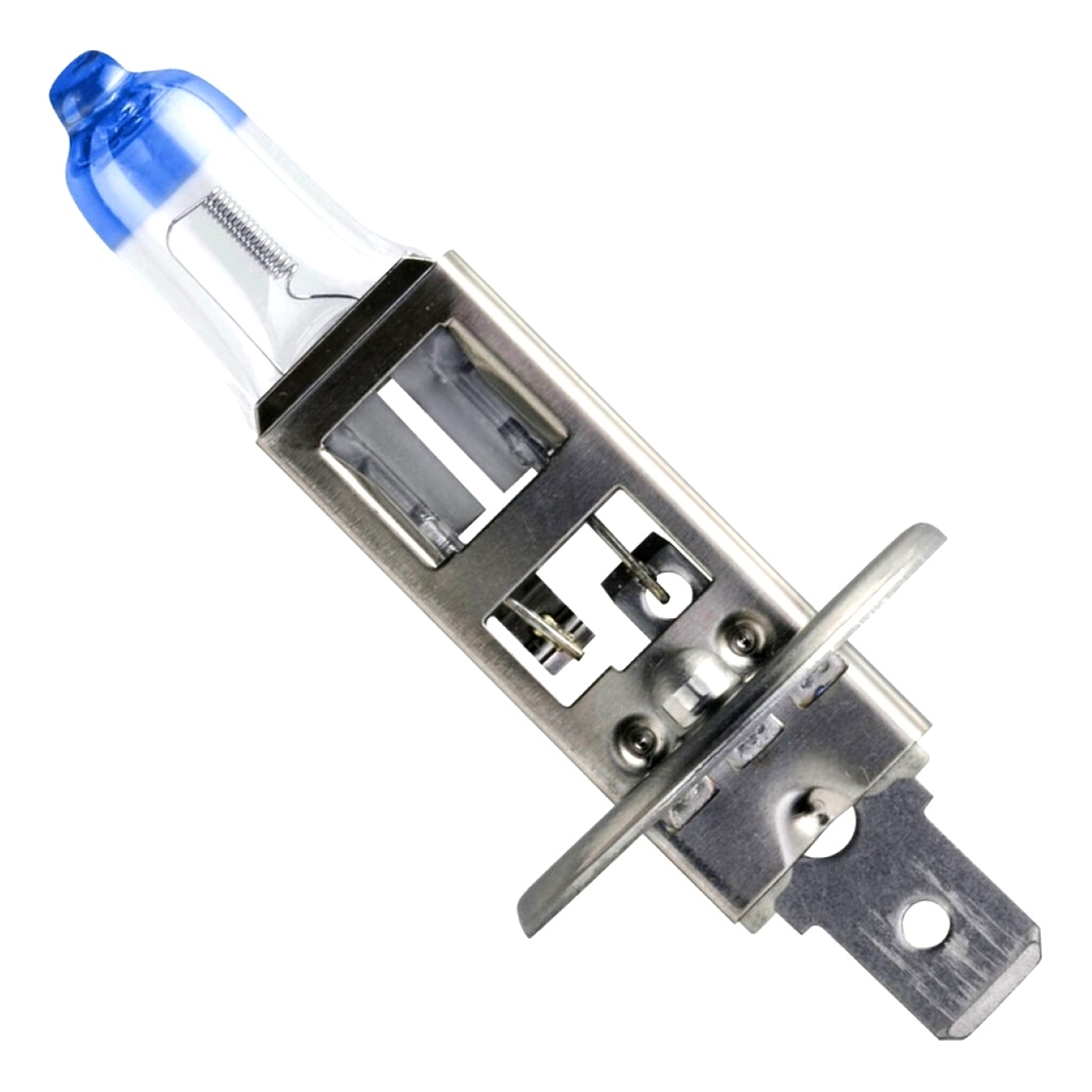 Автолампа галогеновая PHILIPS X-tremeVision G-force H1 P14.5s 55W 12V прозрачно-голубая 12258XVGB1 - zapix