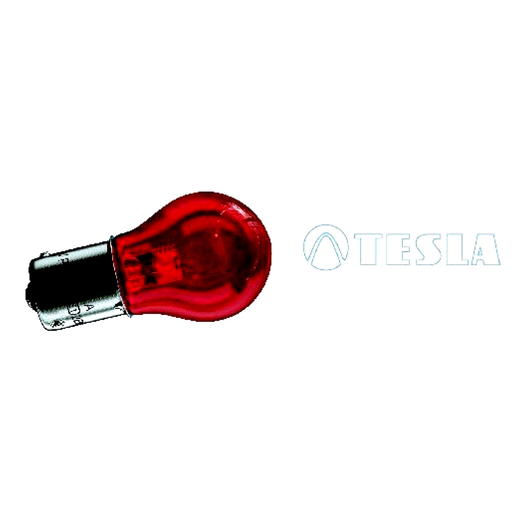 Автолампа розжарювання TESLA Standard PR21W BAW15s 21W 12V червона B52601 - zapix