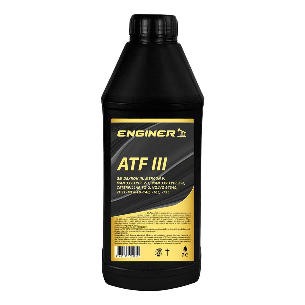 Трансмиссионное масло ENGINER ATF III 1 л 4820133022610 - zapix