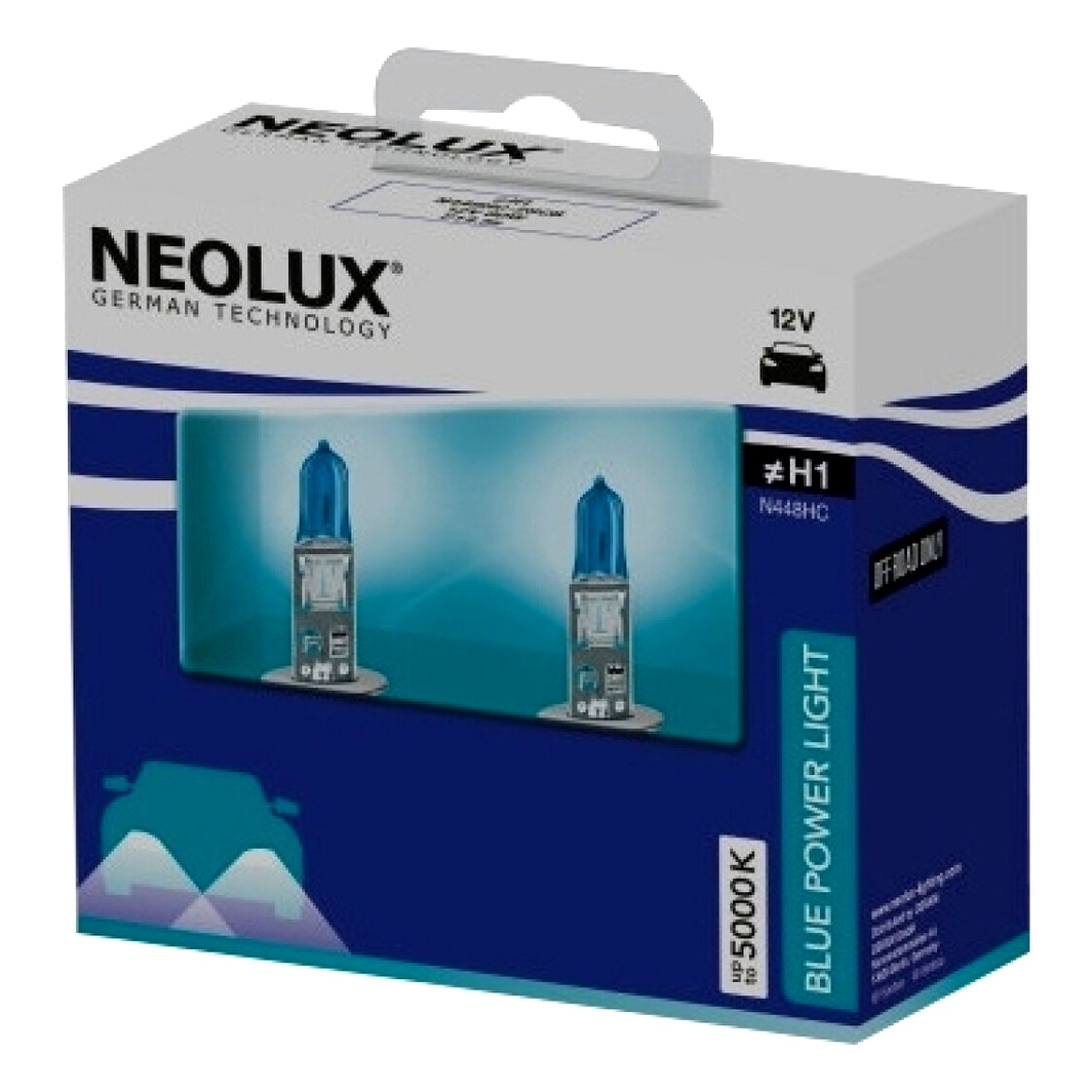 Автолампа галогеновая NEOLUX® Neolux Blue Power Light H1 P14.5s 80W 12V синяя N448HCSCB - zapix