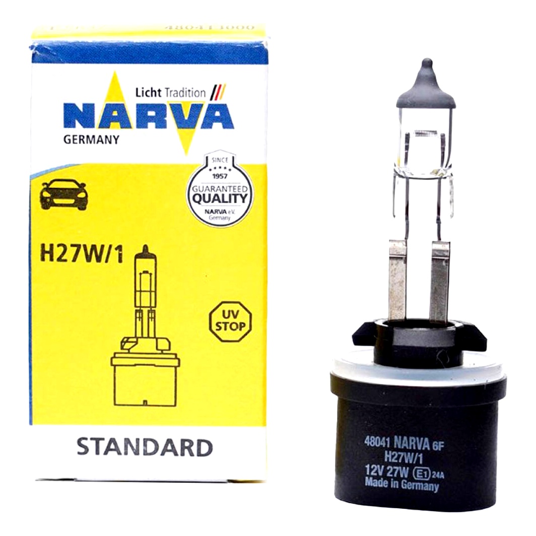 Автолампа галогенова NARVA H27W/1 PG13 27W 12V прозора 48041C1 - zapix