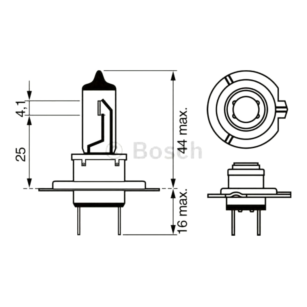 Автолампа галогенова BOSCH Longlife Daytime H7 PX26d 55W 12V 1987302078 - zapix