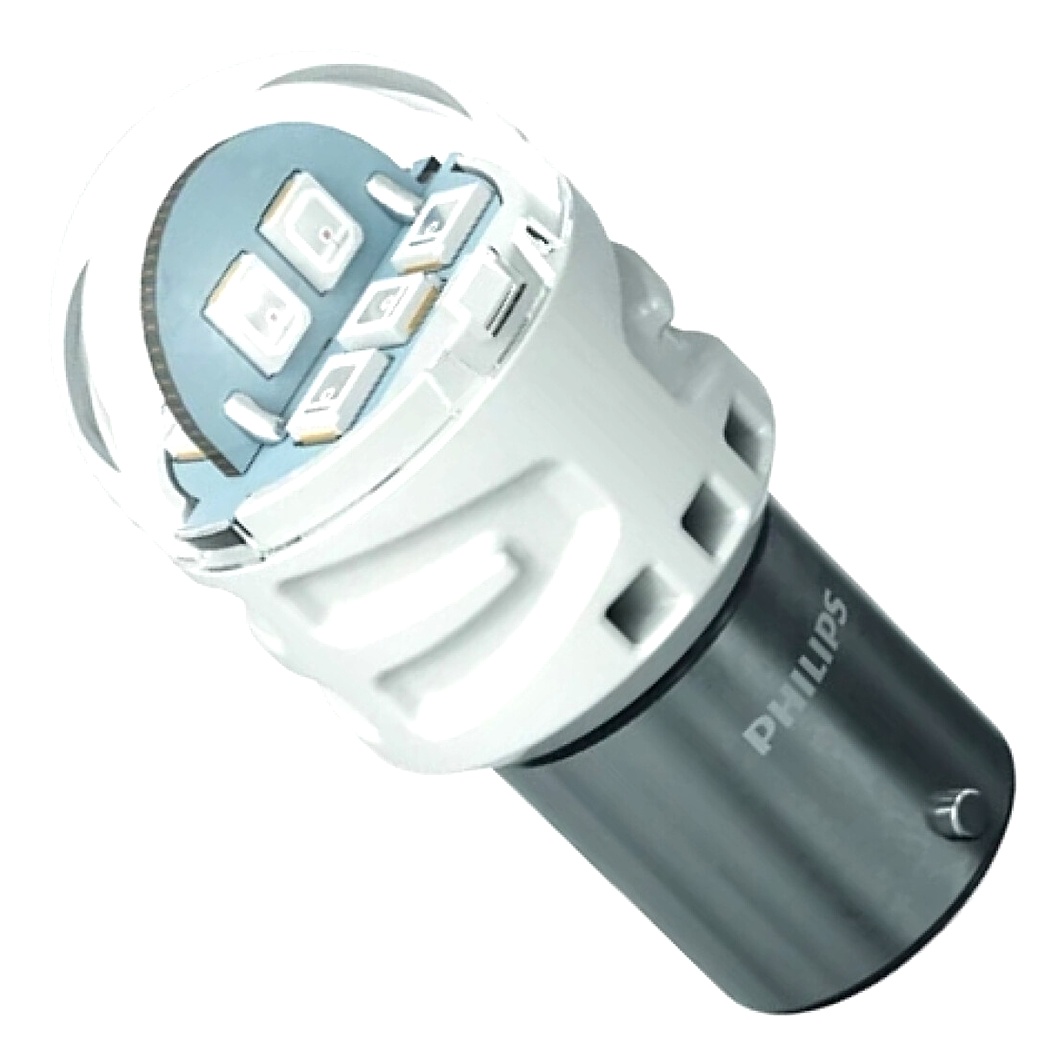 Автолампа LED (светодиодная) PHILIPS Ultinon Pro3100 P21W BA15s 1.7W 12V красная 11498RU31B2 - zapix