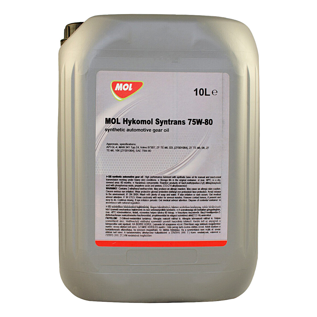 Трансмісійна олива MOL Hykomol Syntrans GL-4 75W-80 10 л 19010772 - zapix