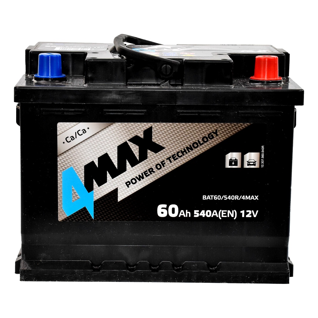 Акумулятор 4MAX 12V 60Ah 540A R+ BAT60540R4MAX - zapix