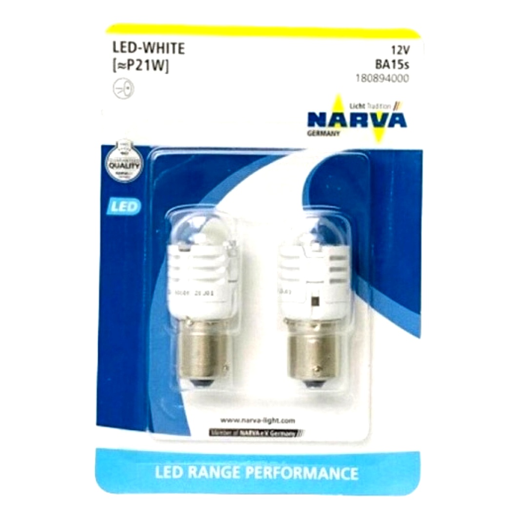 Автолампа LED (світлодіодна) NARVA P21W BA15s 1.75W 12V прозора 180894000 - zapix