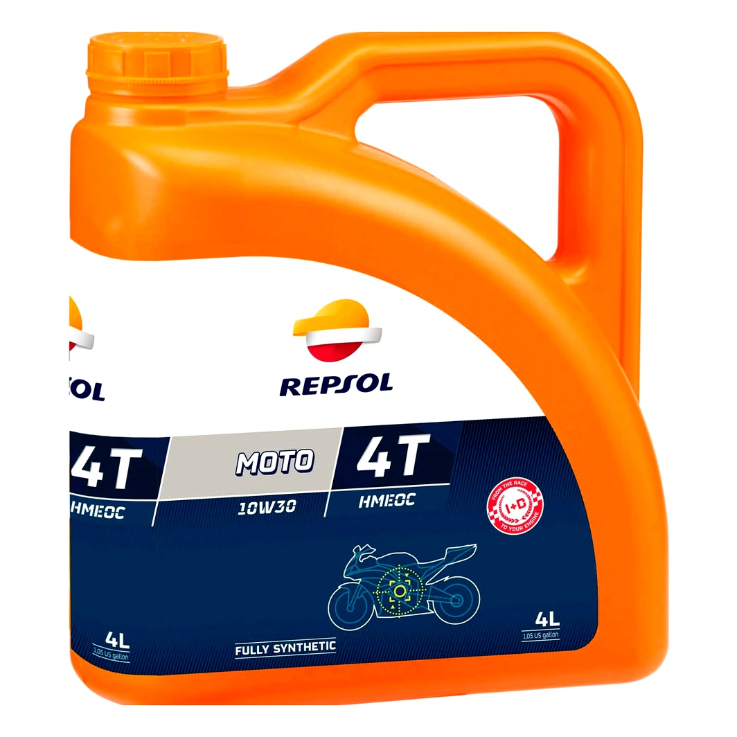 Моторное масло REPSOL Moto HMEOC 4T 10W-30 синтетическое 4 л RP160D54 - zapix