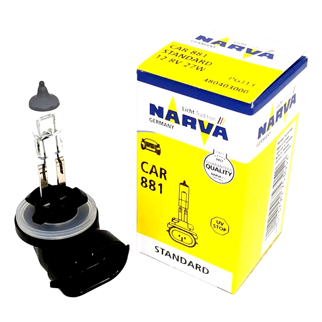 Автолампа галогенова NARVA 881 PGJ13 27W 12V прозора 48040C1 - zapix