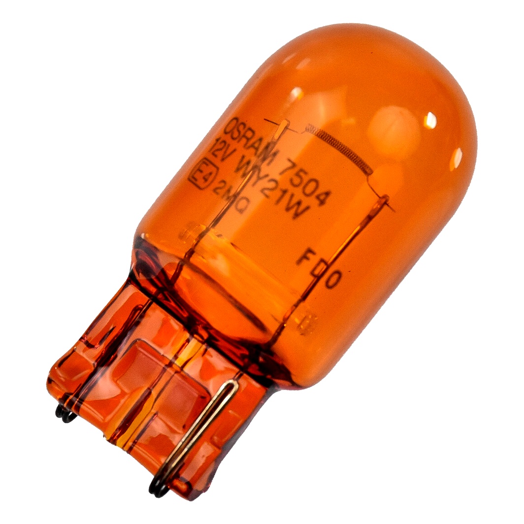 Автолампа розжарювання OSRAM Original WY21W WX3x16d 21W 12V жовта 7504 - zapix