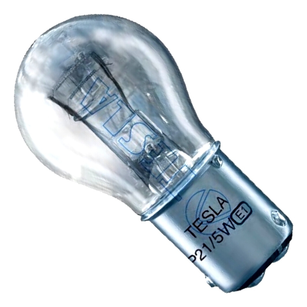 Автолампа розжарювання TESLA Standard P21/5W BAY15d 5W 12V прозора B52201 - zapix