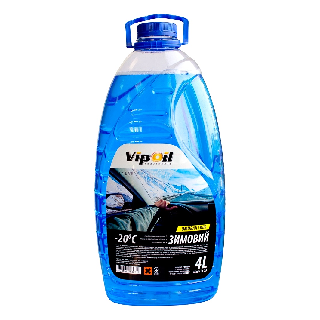 Омивач скла готовий зимовий -20°С VIPOIL Aqua 4 л 0340348 - zapix